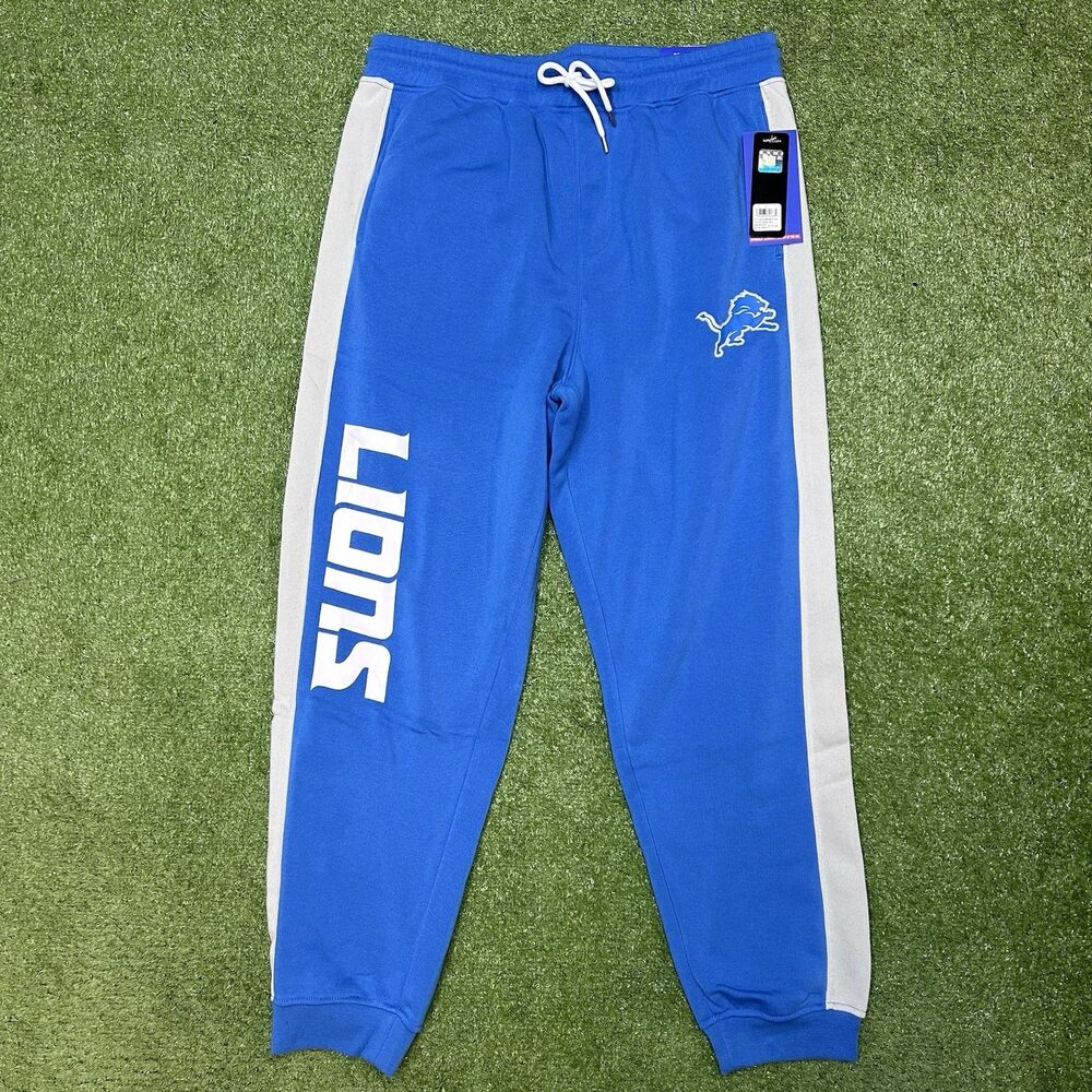 Detroit Lions NFL Team Apparel Sweatpants Pants Jogger Mens Size XL NWT $75